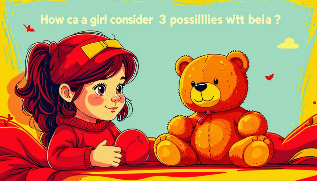 découvrez comment une fille peut envisager 3 possibilités avec 2 oursons dans cette histoire captivante pleine de surprises et de rebondissements.